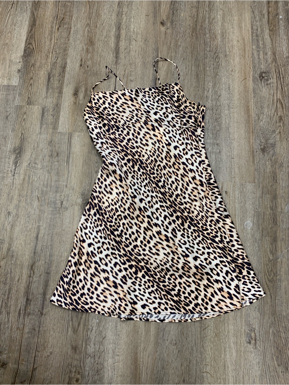 bec + bridge Leopard Silk Dress Tan and Black